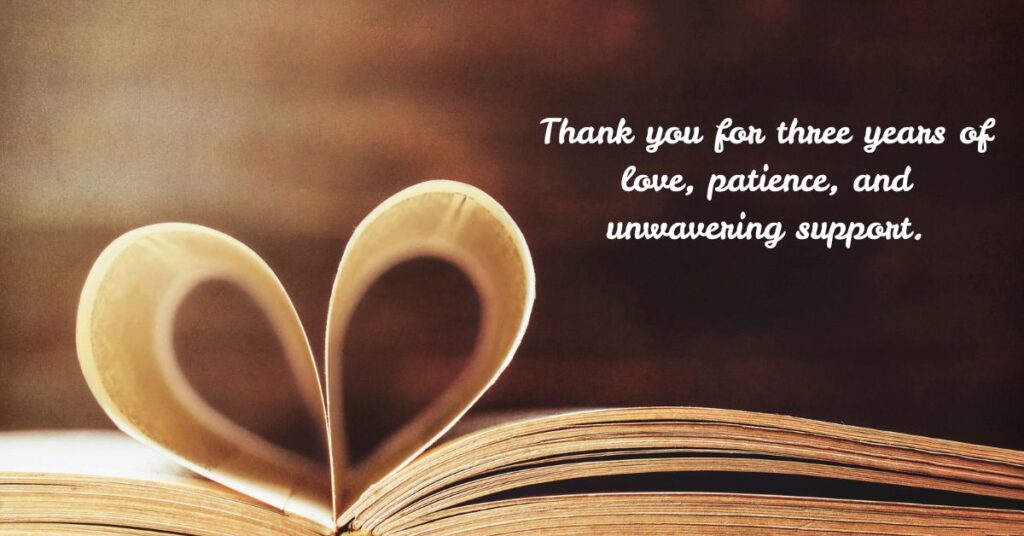 3 Year Wedding Anniversary Wishes for Husband with Gratitude