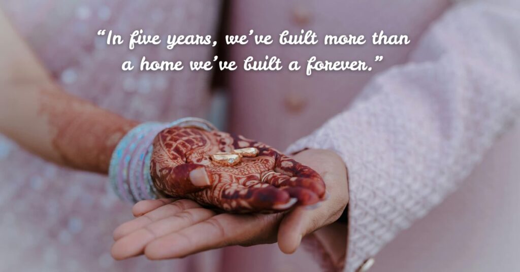 Sentimental 5th Anniversary Wishes for Your Partner