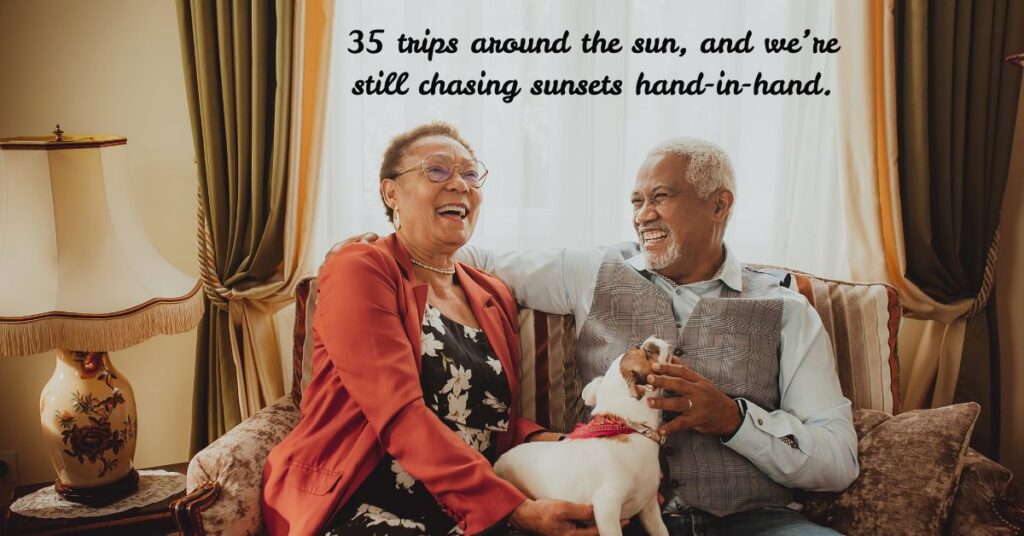 Anniversary Captions for Couples Celebrating 35 Years Together