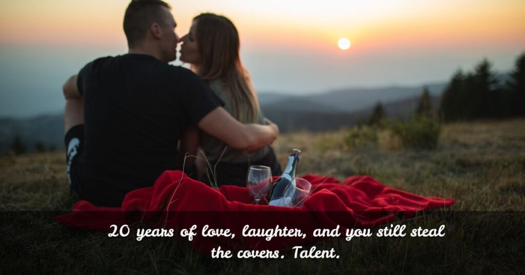 Funny 20th Anniversary Quotes with Lighthearted Charm