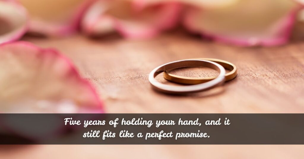 Romantic 5th Wedding Anniversary Wishes for Wife