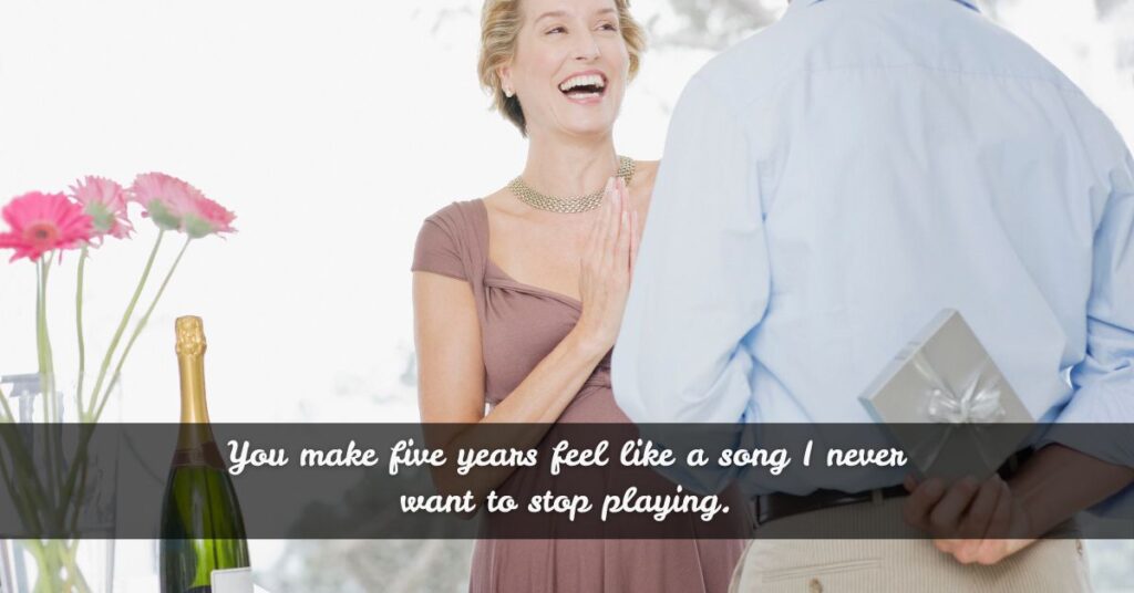 Sweet Quotes for Wife on 5th Wedding Anniversary