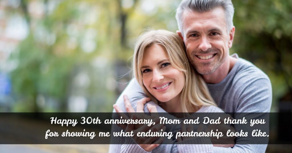 30th Anniversary Wishes for Parents