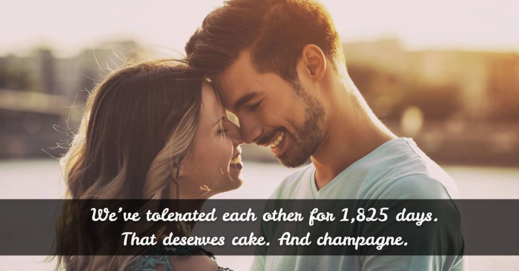 Funny and Playful 5th Anniversary Quotes