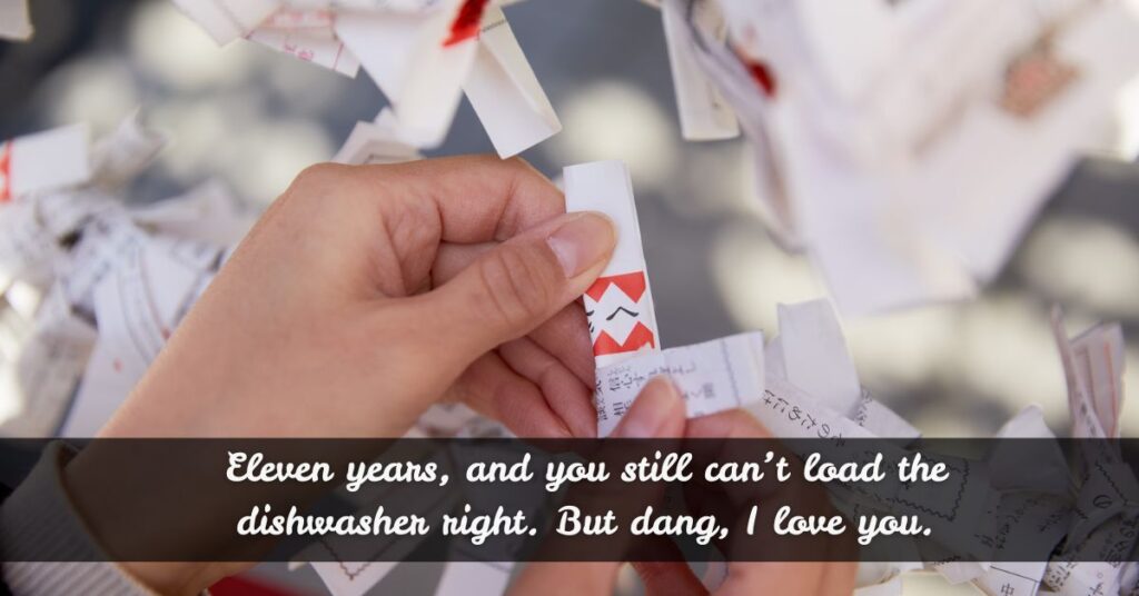 Sweet and Lighthearted 11 Year Anniversary Wishes for Husband